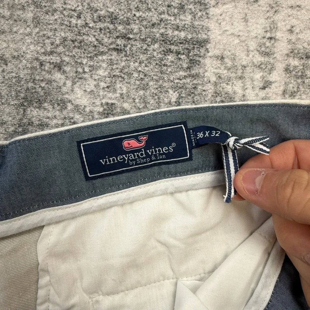 Vineyard Vines Pants Men 36x32 Beige Linen Breaker Chino Beach Resort Preppy NEW